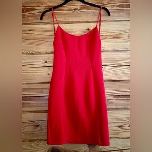 Hello Molly Red Bodycon Crepe Dress | Size M | Adjustable Straps